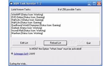 MSN7 Task Monitor for Windows - Download it from Habererciyes for free
